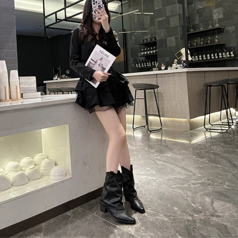 kacob womens slouch western ankle boots