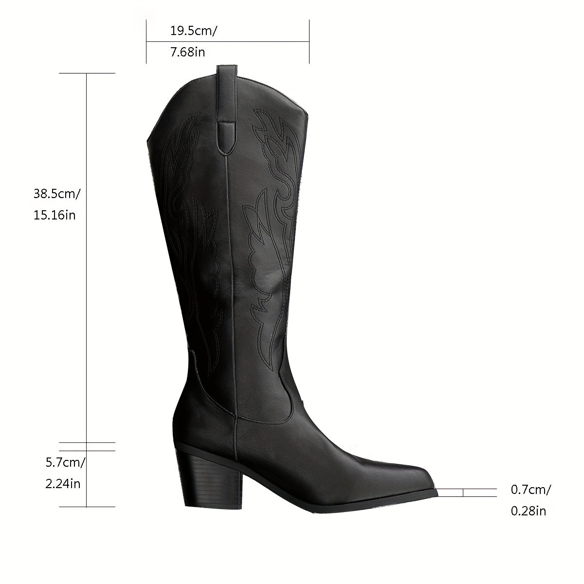 kacob womens pointed toe western knee high boots