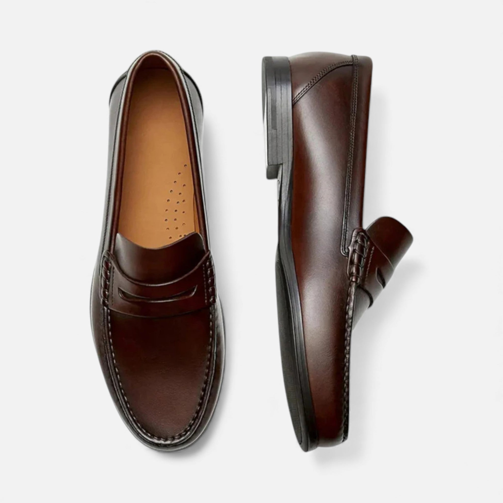 Kacob | Men's Leather Penny Loafers
