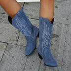 kacob womens feather stitch western boots