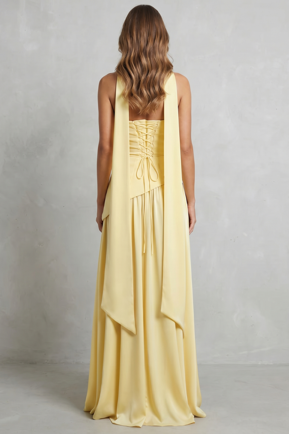 Kacob | Strapless Satin Maxi Dress | Wedding Guest Dress
