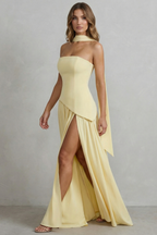 Kacob | Strapless Satin Maxi Dress | Wedding Guest Dress
