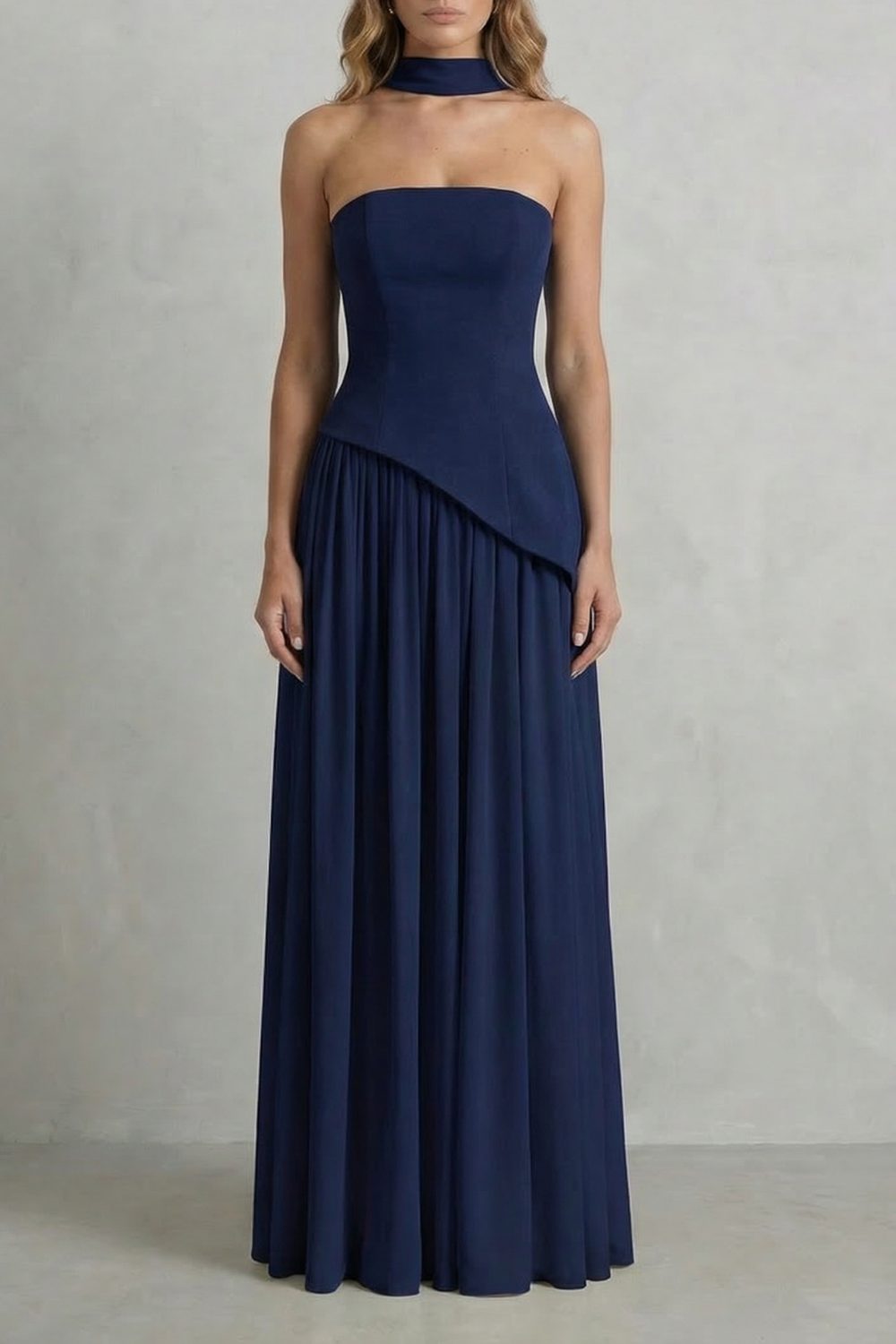 Kacob | Strapless Satin Maxi Dress | Wedding Guest Dress