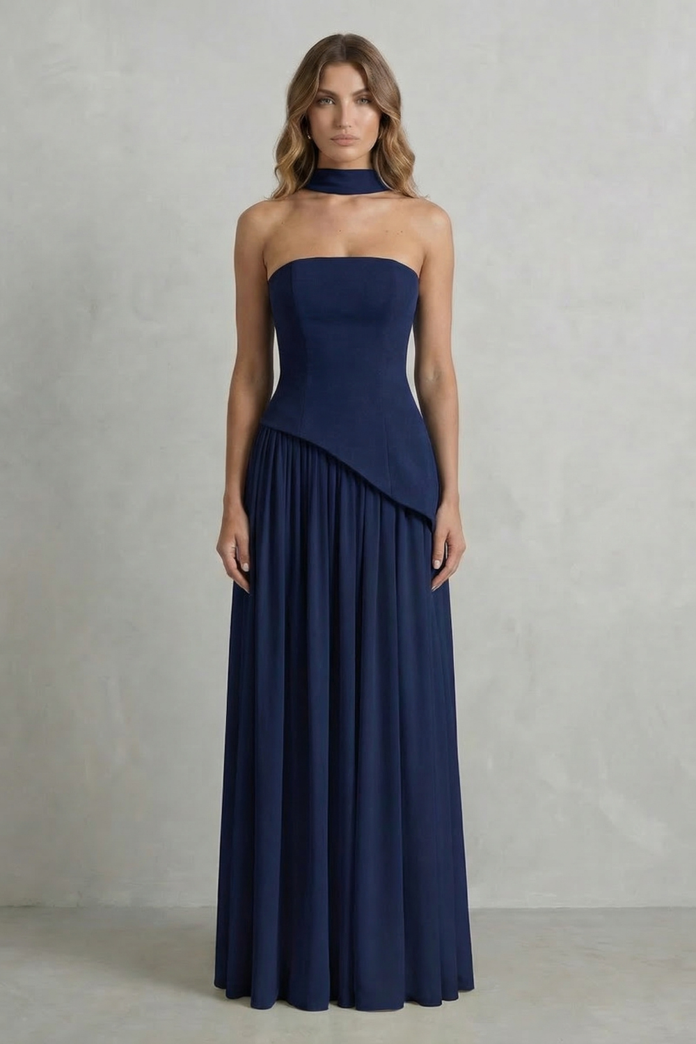 Kacob | Strapless Satin Maxi Dress | Wedding Guest Dress