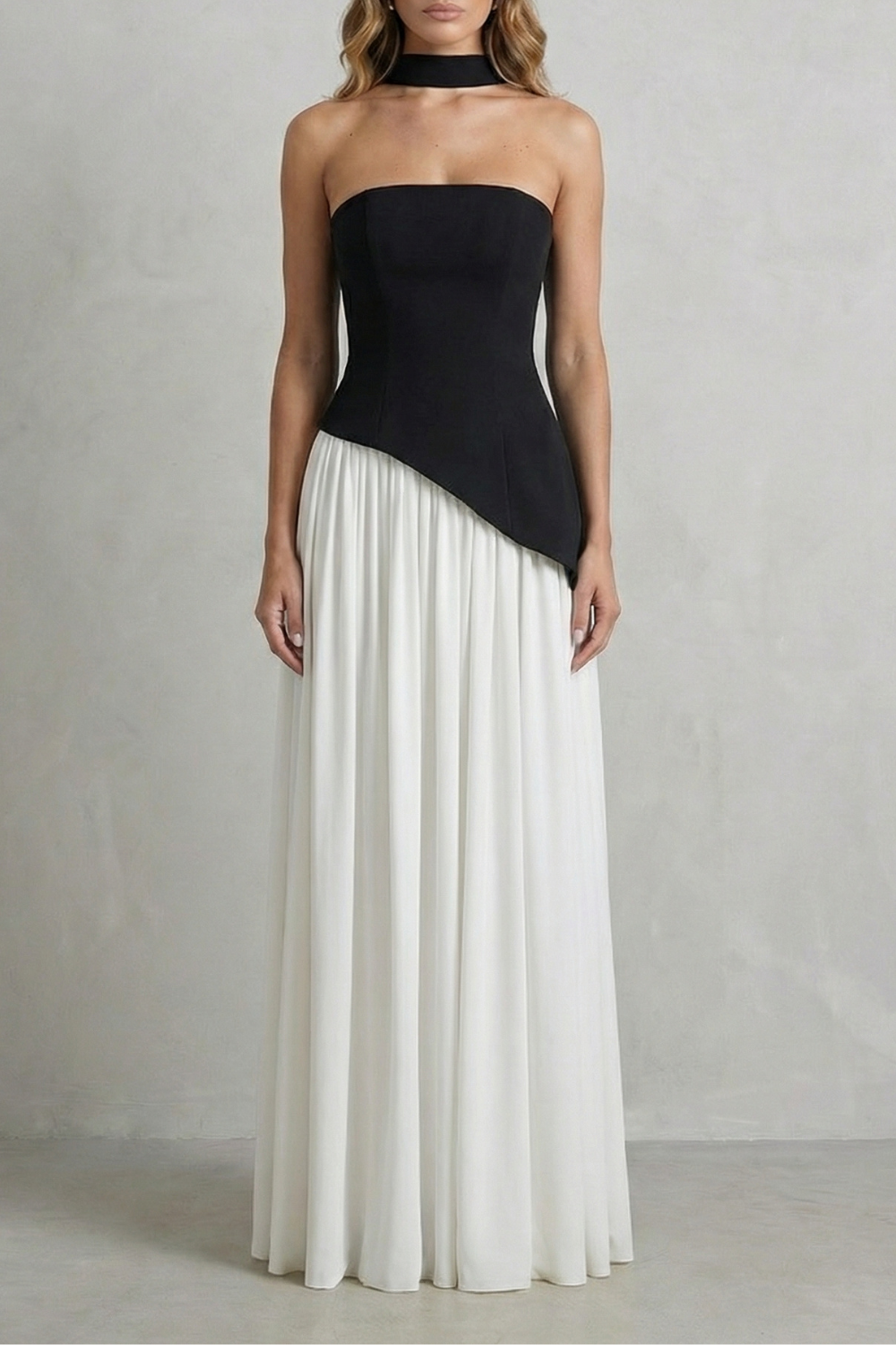 Kacob | Strapless Satin Maxi Dress | Wedding Guest Dress