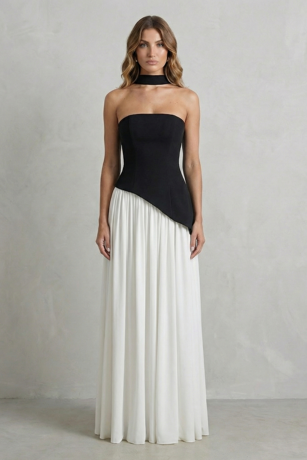 Kacob | Strapless Satin Maxi Dress | Wedding Guest Dress