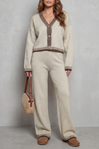 Kacob | Contrast Trim Knit Loungewear Set
