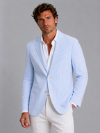 Kacob | Men's Seersucker Blazer – Slim Fit Summer Jacket