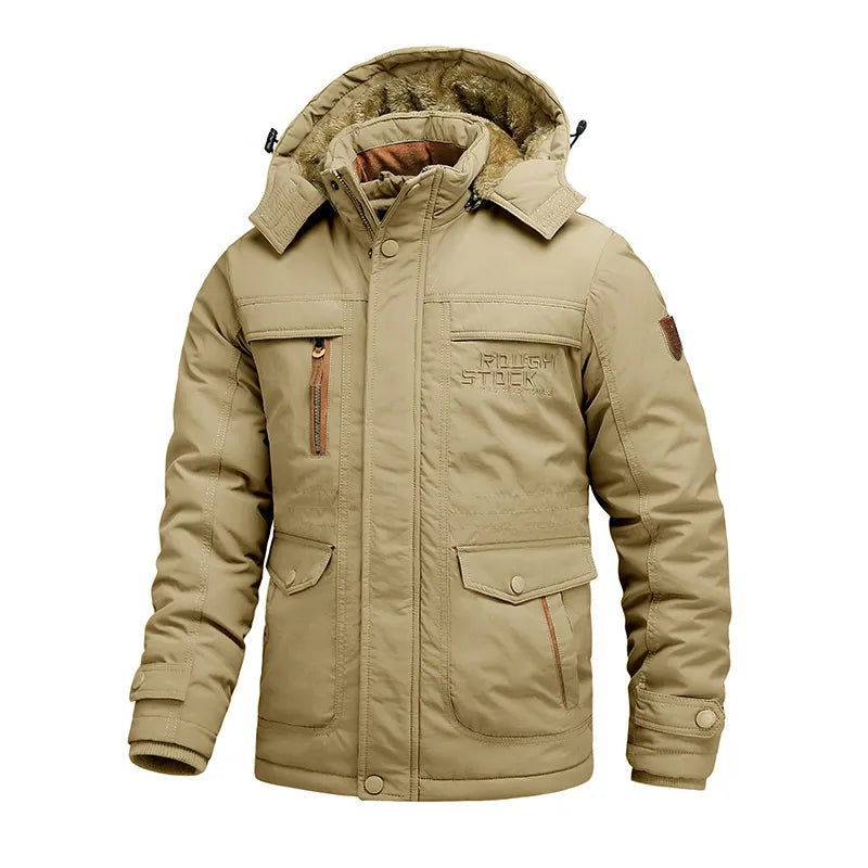 Kacob | Men's Multi Pocket Fleece Lined Parka