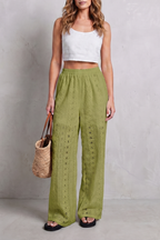 Kacob | Broderie Anglaise Wide Leg Trousers