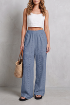 Kacob | Broderie Anglaise Wide Leg Trousers
