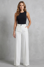 Kacob | High Waist Wide Leg Trousers