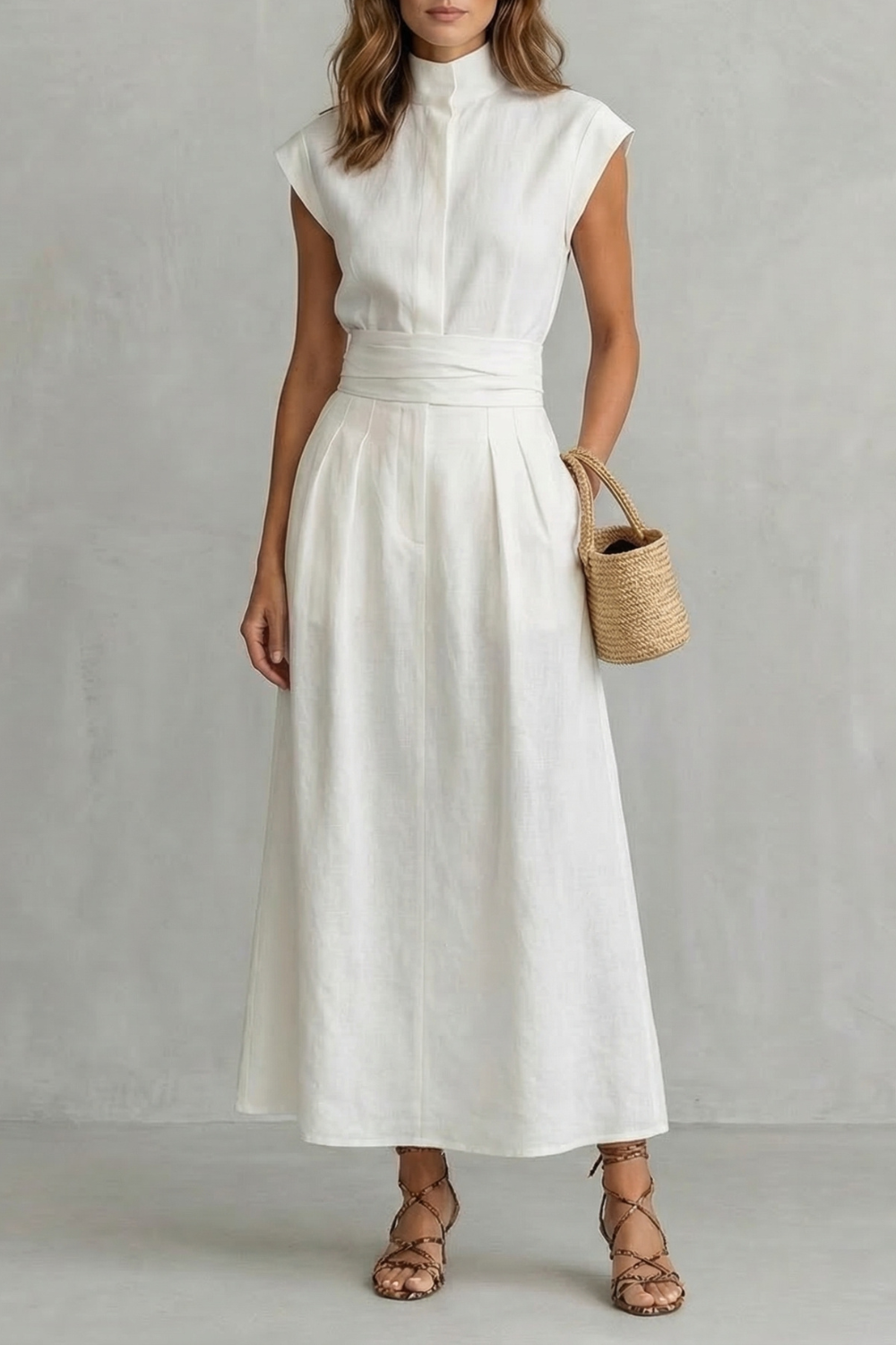 Kacob | Tie Waist Maxi Dress