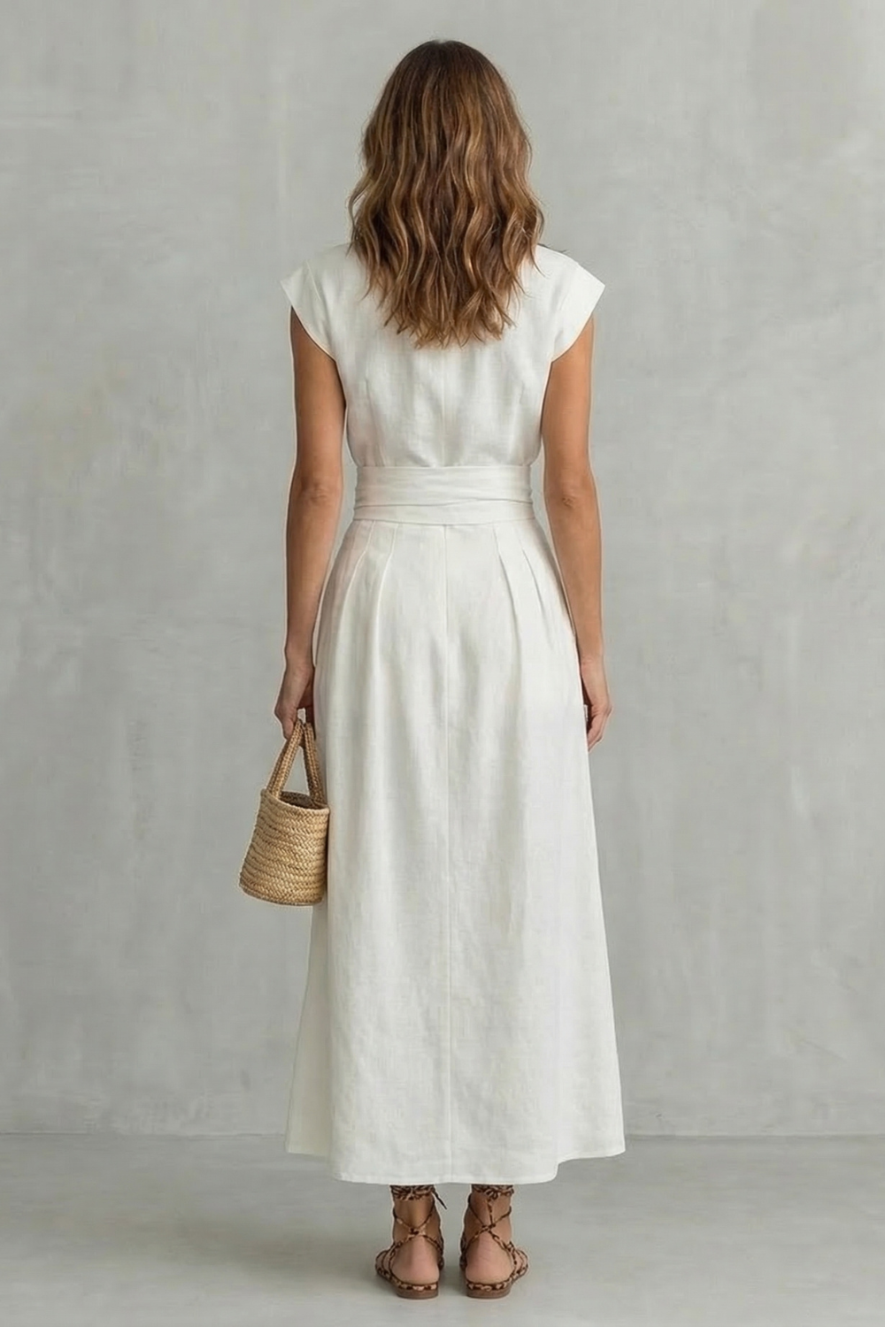 Kacob | Tie Waist Maxi Dress