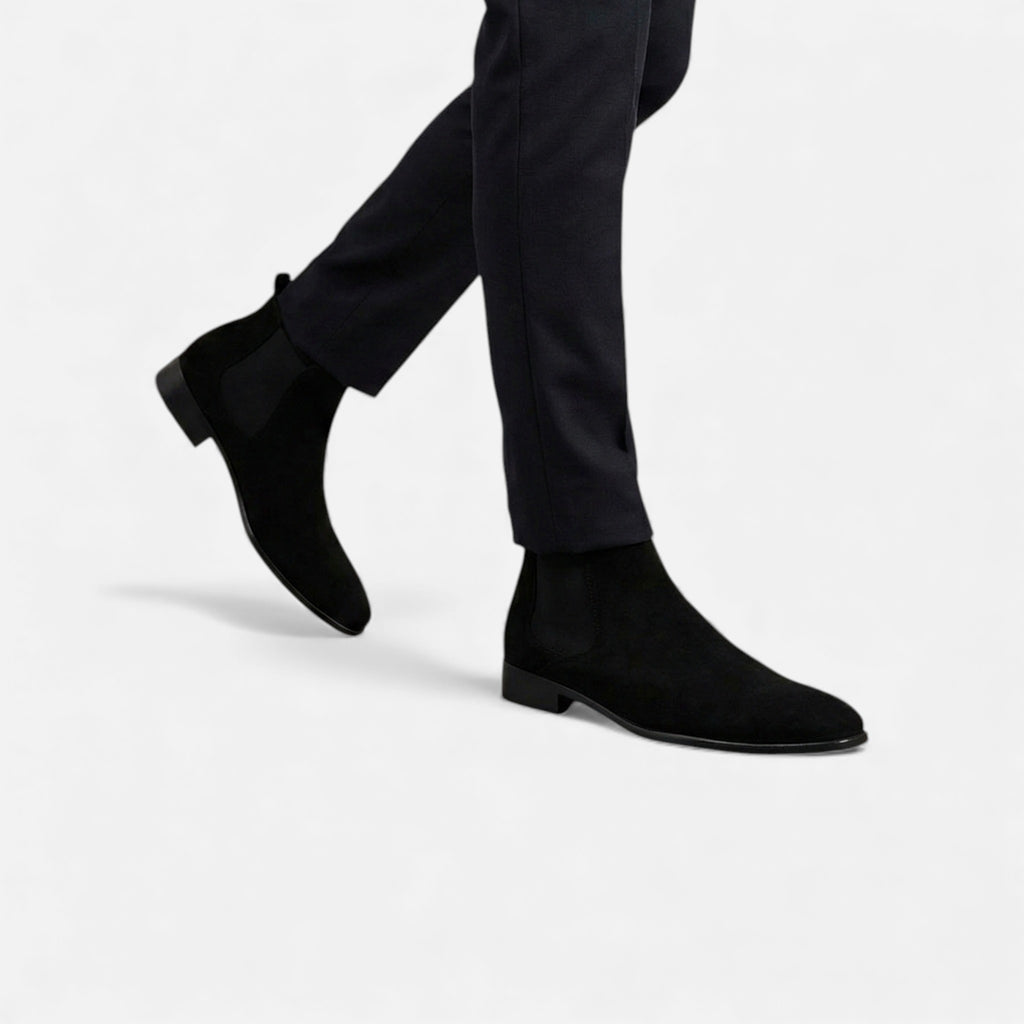 Kacob | Men's Suede Chelsea Boots Square Toe
