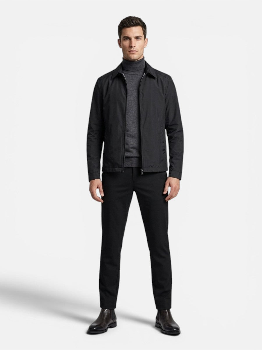 Kacob | Men's Lightweight Harrington Jacket, Black
