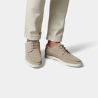 Kacob | Men's Textured Leather Lace Up Loafers