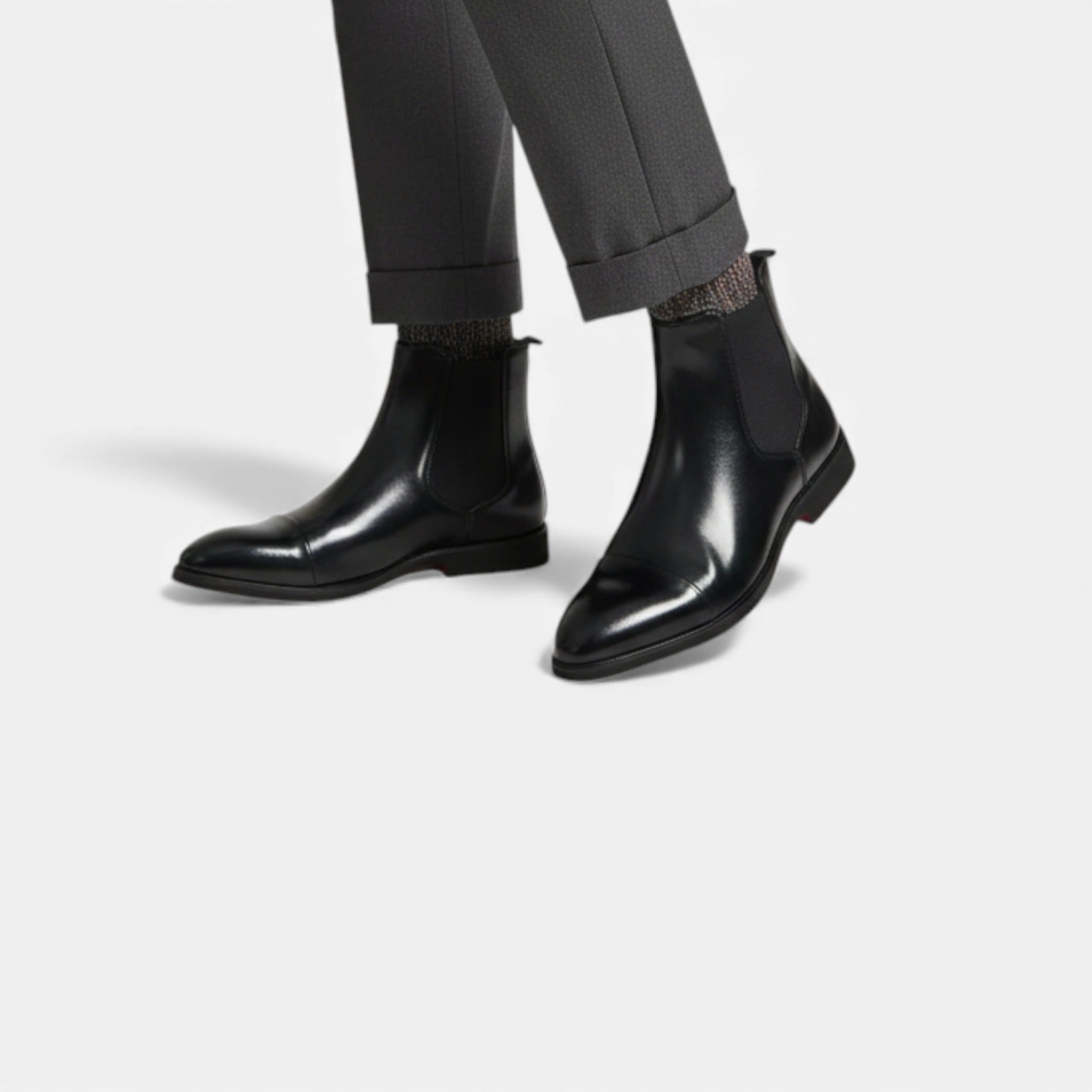 Kacob | Men's Chelsea Boots Gloss Leather