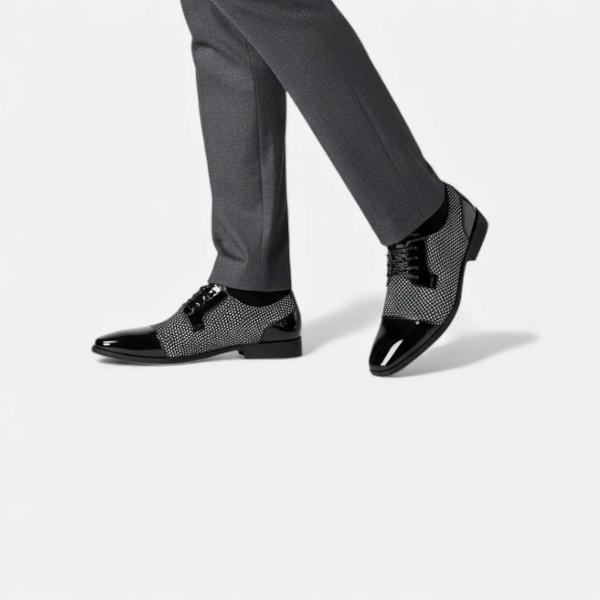 Kacob | Men's Oxford Wedding Shoes Contrast Leather