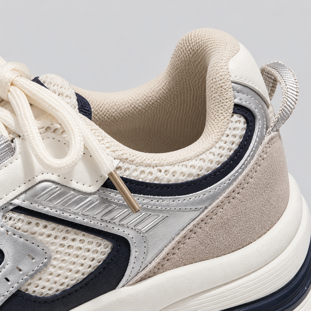 Kacob | Women's Chunky Platform Trainers – Mesh Panel Sneakers
