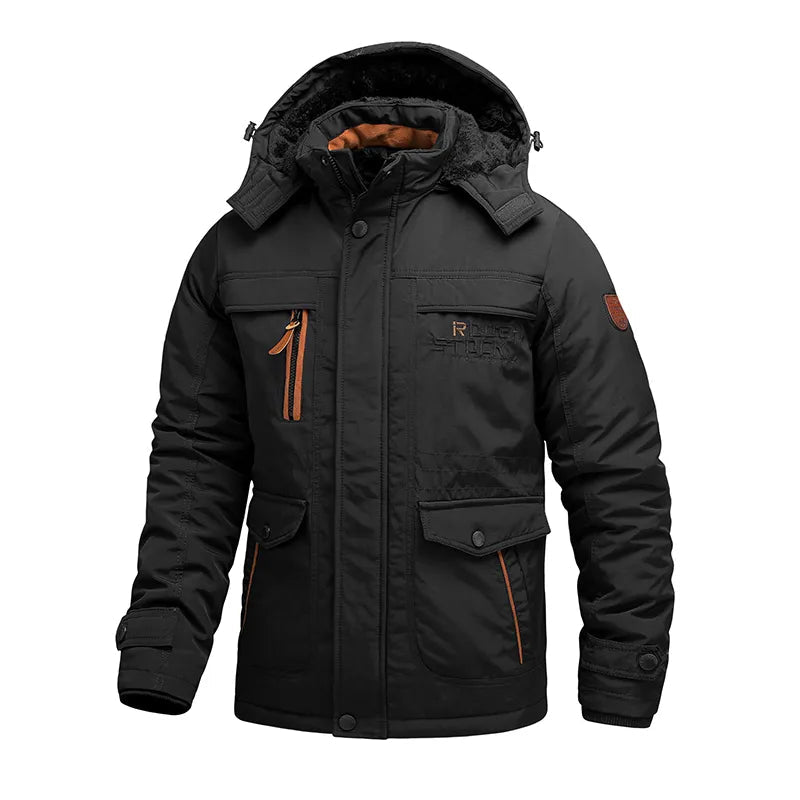 Kacob | Men's Multi Pocket Fleece Lined Parka