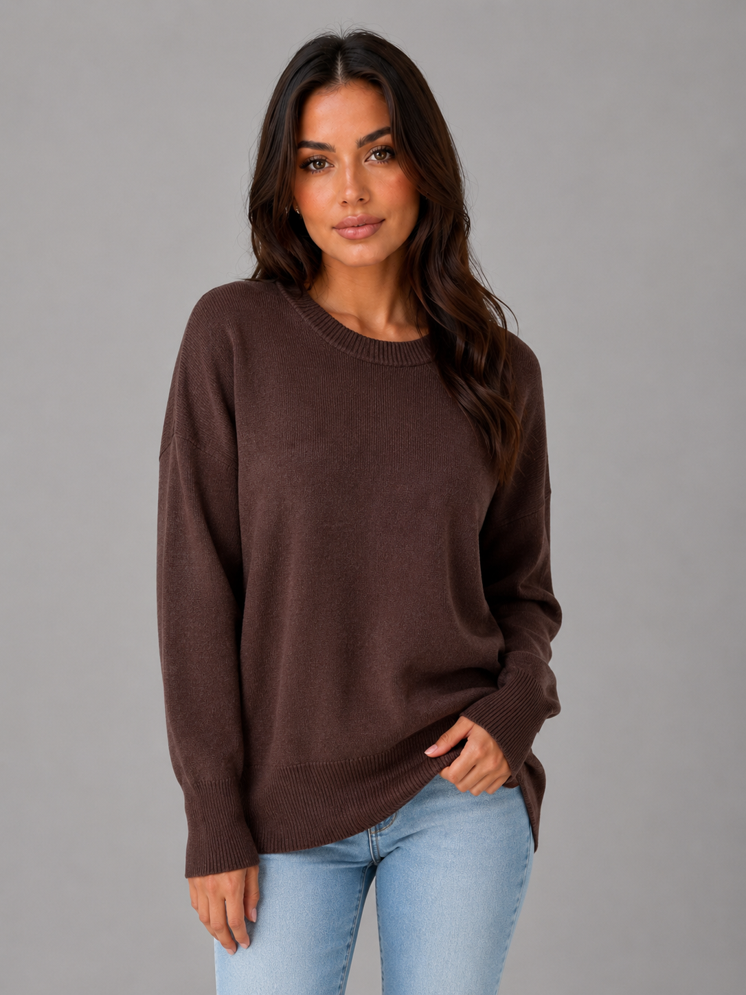 Kacob | Oversized Crew Neck Jumper