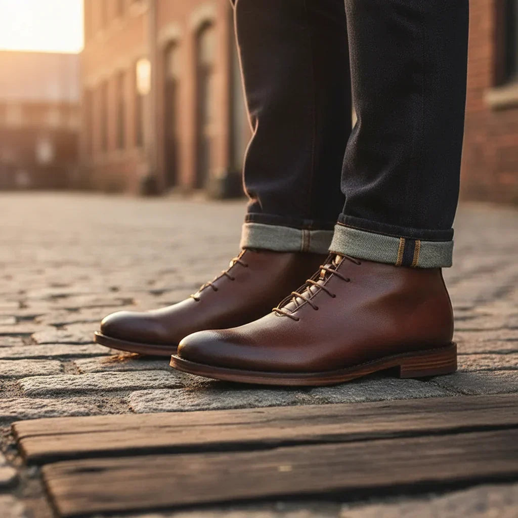 Kacob | Lace-Up Leather Chukka Boots