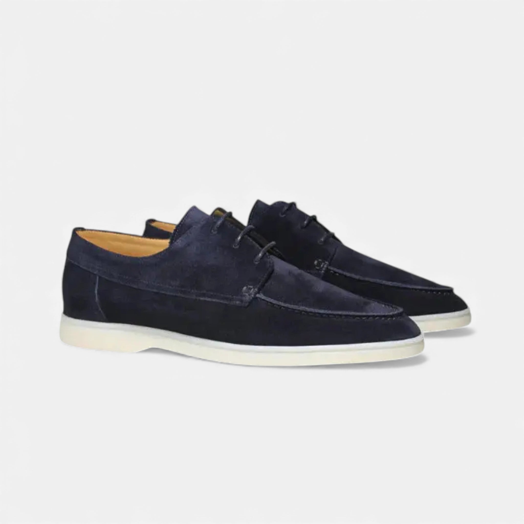 Kacob | Mens Textured Leather Lace Up Loafers