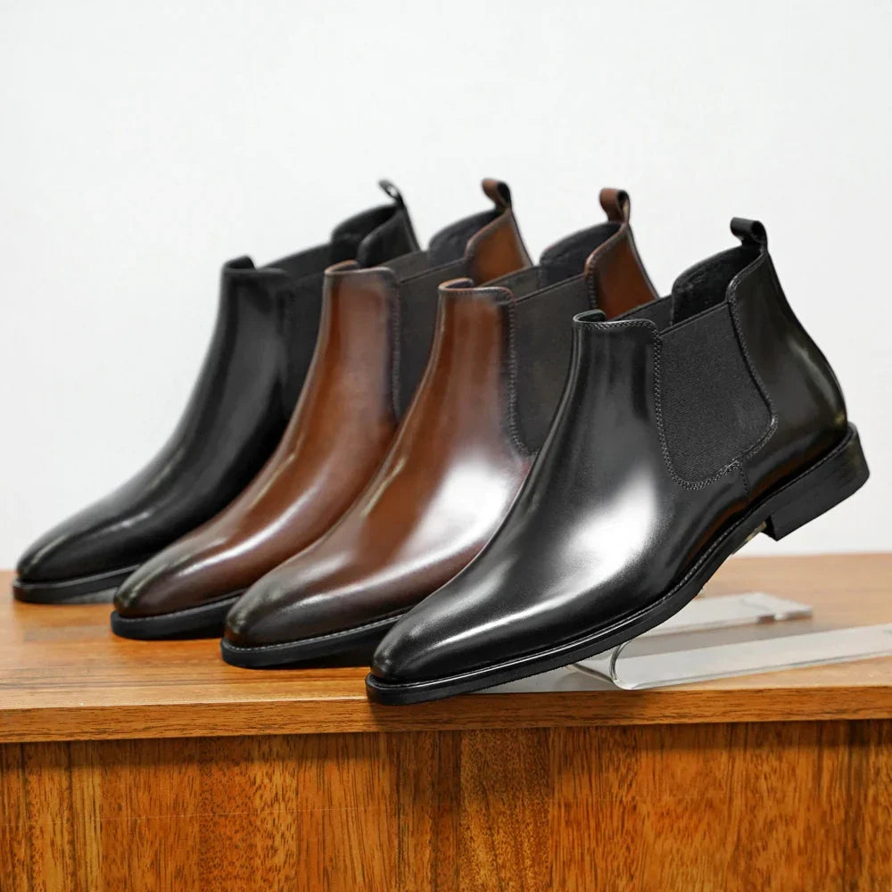 Kacob | Burnished Leather Chelsea Boots