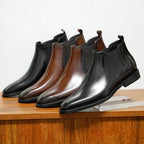 Kacob | Burnished Leather Chelsea Boots