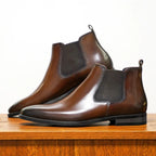 Kacob | Burnished Leather Chelsea Boots