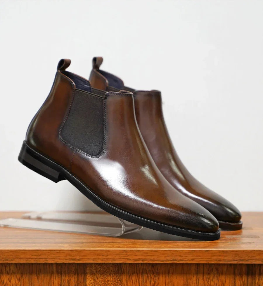 Kacob | Burnished Leather Chelsea Boots