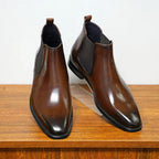Kacob | Burnished Leather Chelsea Boots
