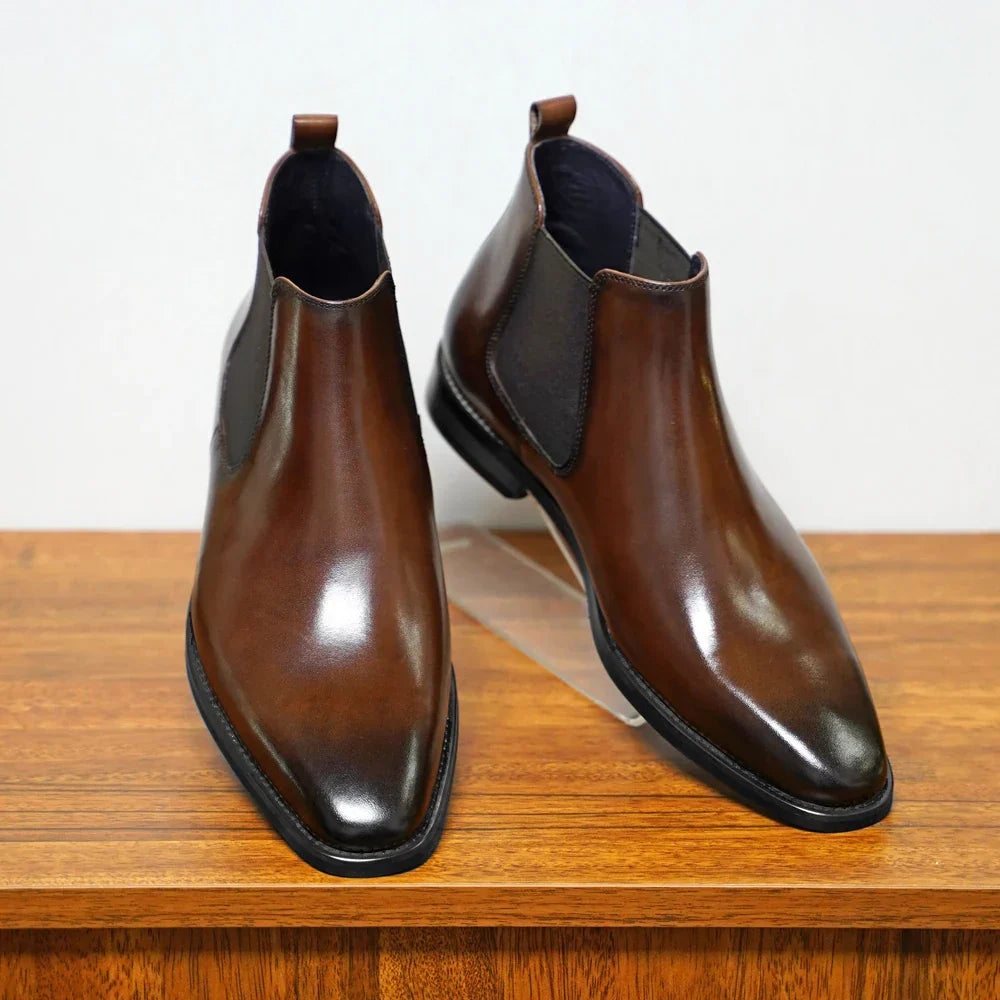 Kacob | Burnished Leather Chelsea Boots