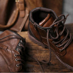 Kacob | Men's Leather Lace-Up Ankle Boots