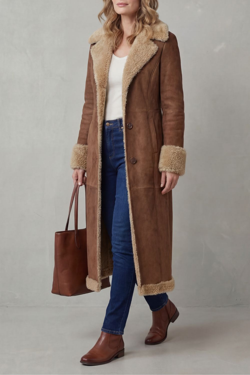Kacob | Long Shearling-Lined Winter Coat