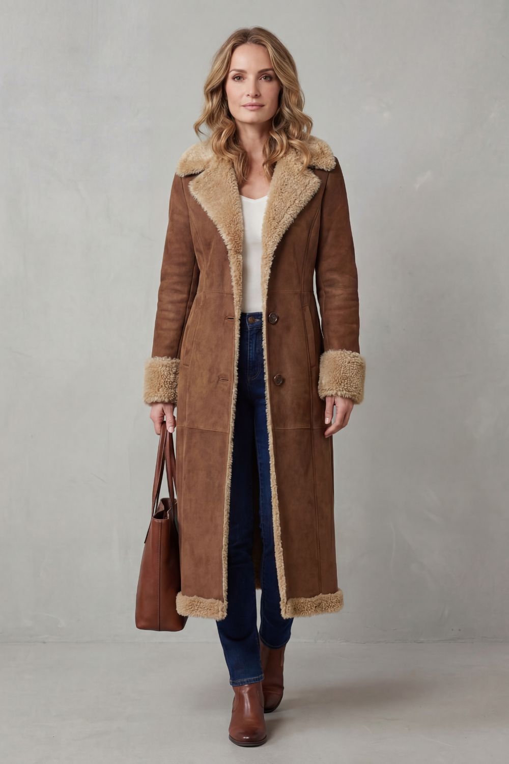 Kacob | Long Shearling-Lined Winter Coat