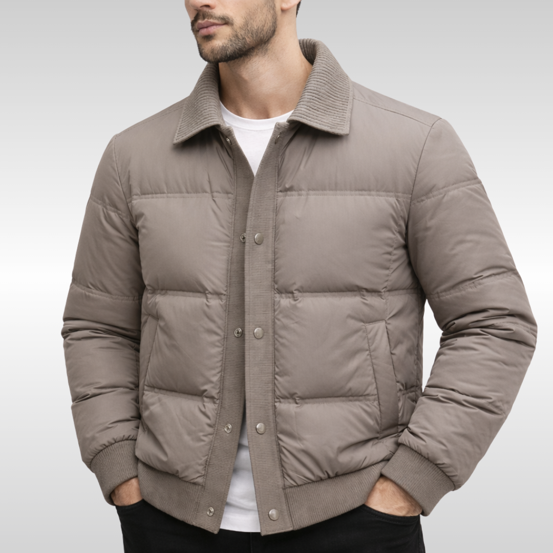 Kacob | Corduroy Collar Puffer Jacket