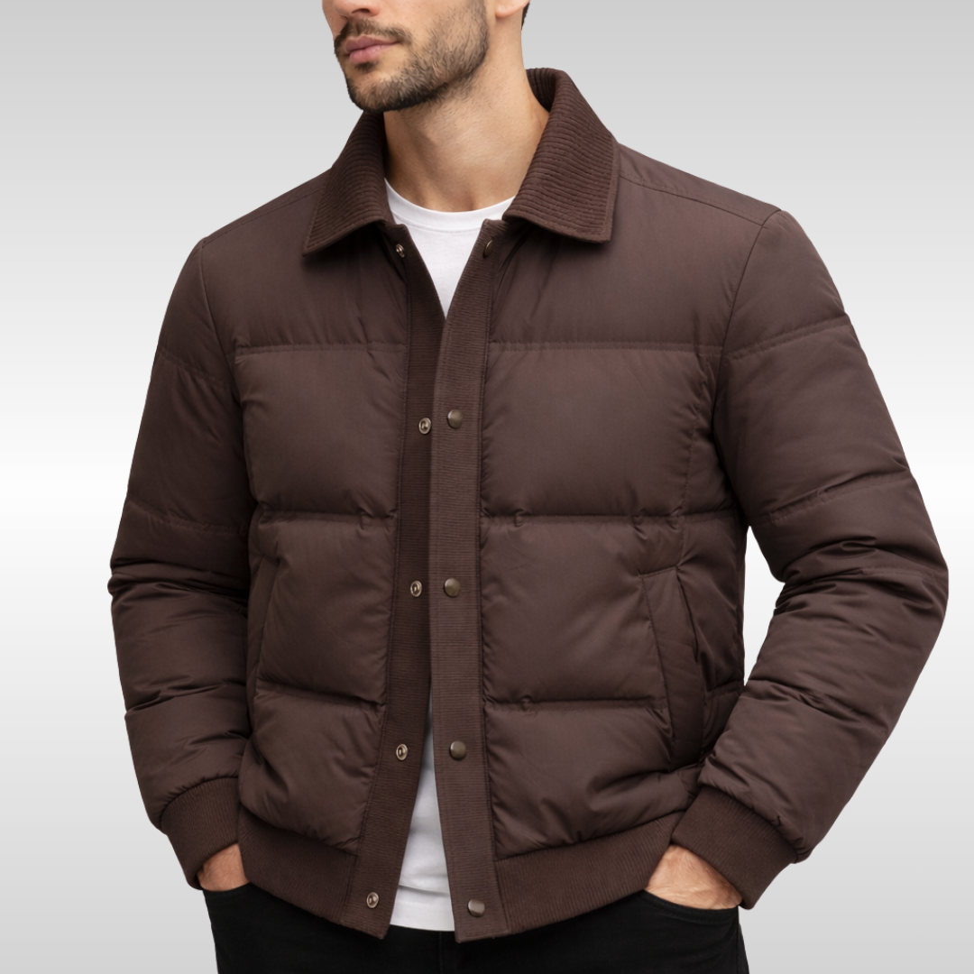 Kacob | Corduroy Collar Puffer Jacket