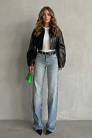 Kacob | Mid Rise Straight Leg Jeans