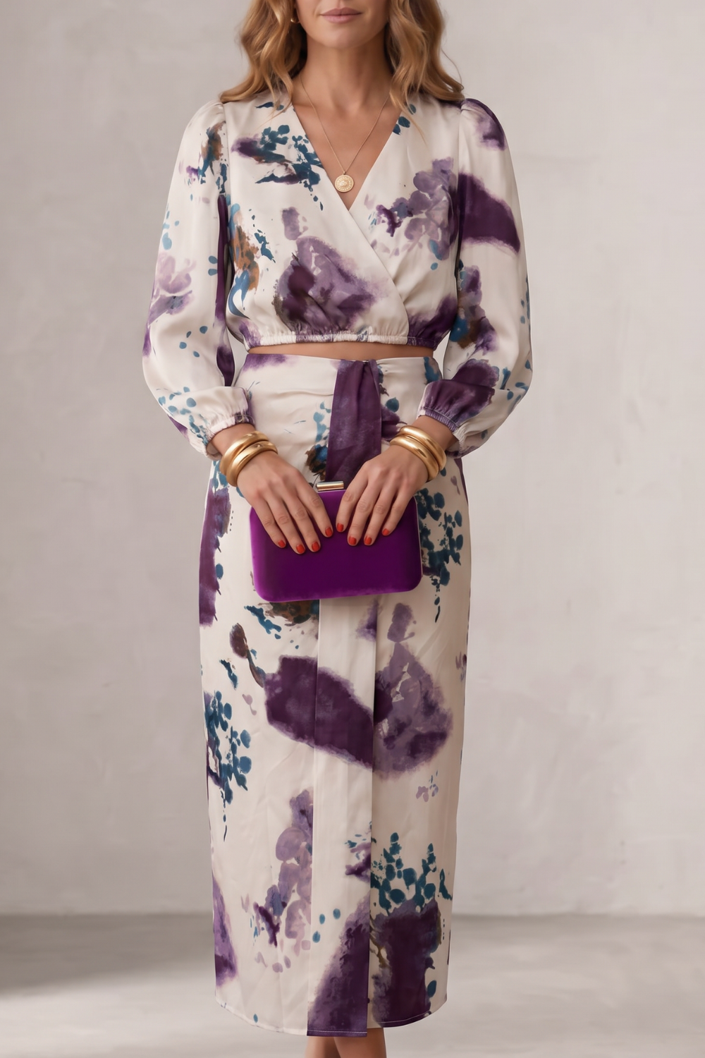 Kacob | Watercolour Floral Two Piece Set
