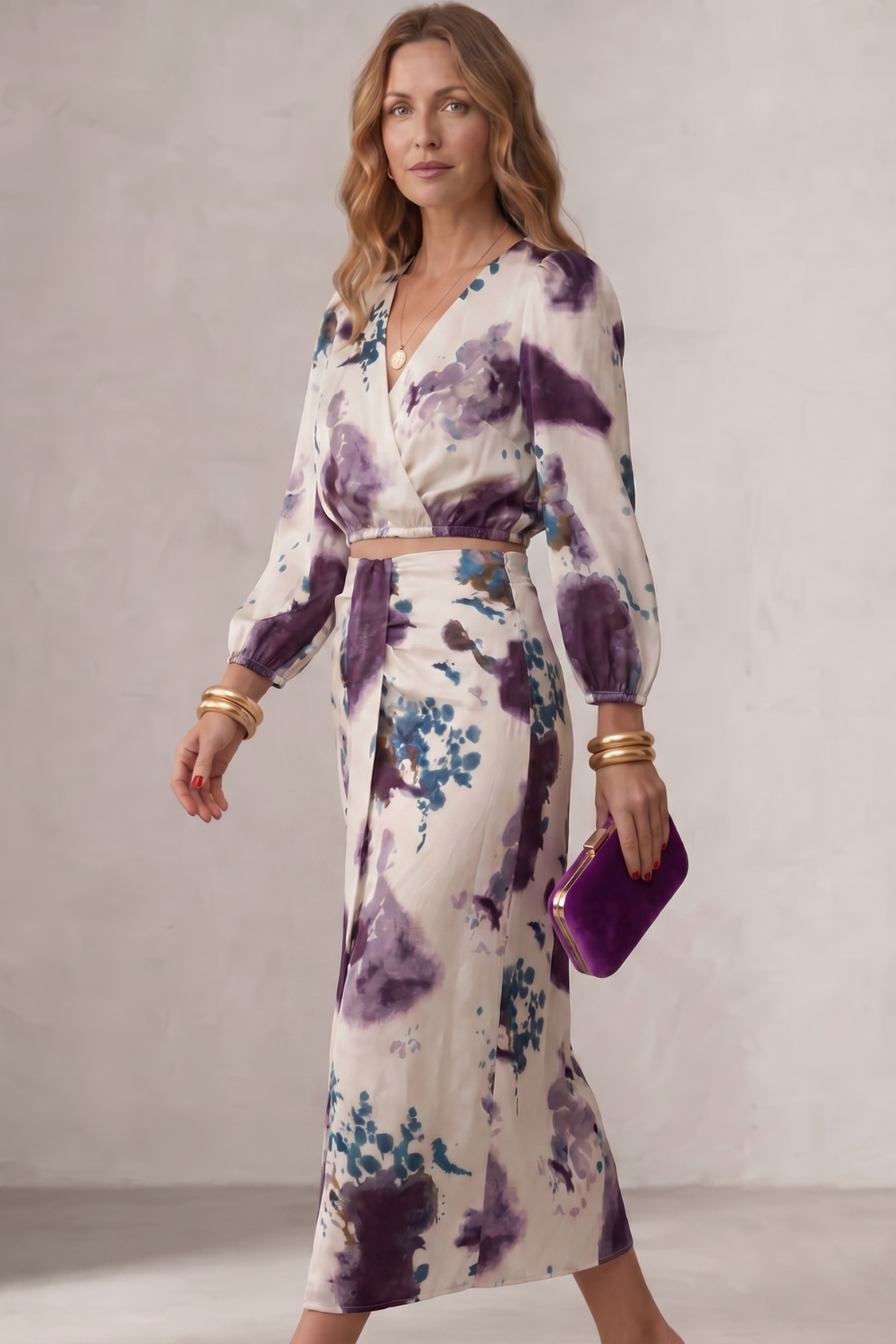 Kacob | Watercolour Floral Two Piece Set