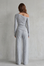 Kacob | Asymmetric Ribbed Knit Co-ord