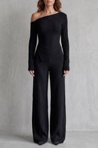 Kacob | Asymmetric Ribbed Knit Co-ord