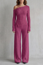 Kacob | Asymmetric Ribbed Knit Co-ord