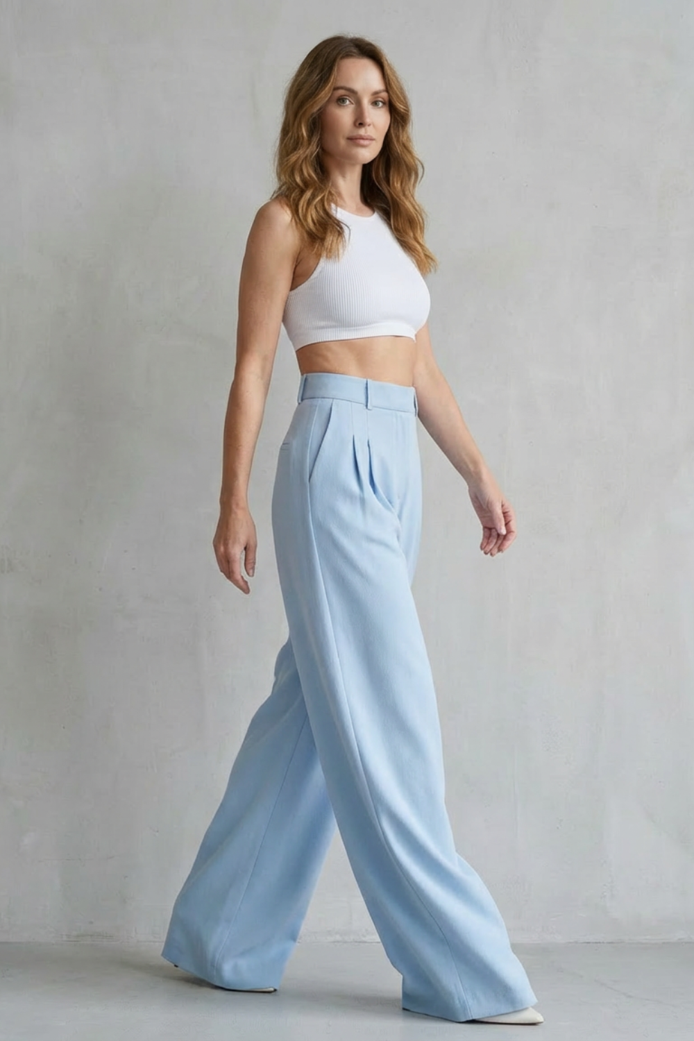 Kacob | Wide Leg Tailored Trousers