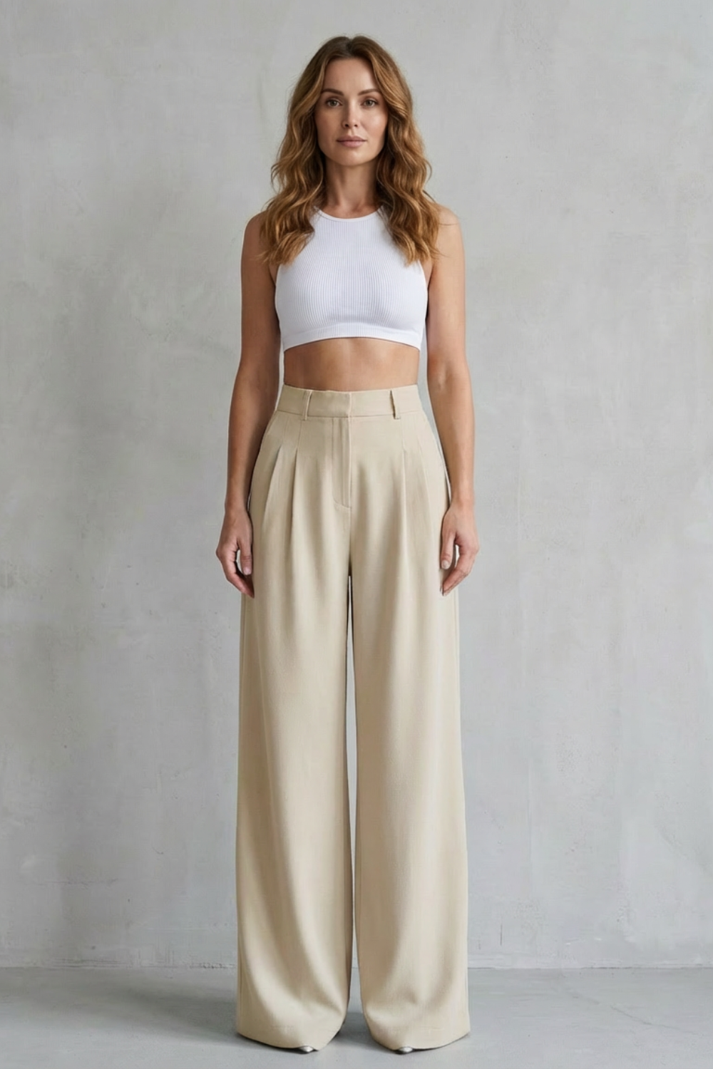 Kacob | Wide Leg Tailored Trousers