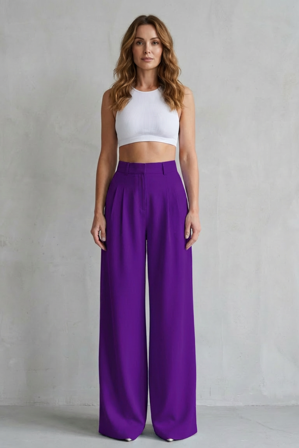 Kacob | Wide Leg Tailored Trousers