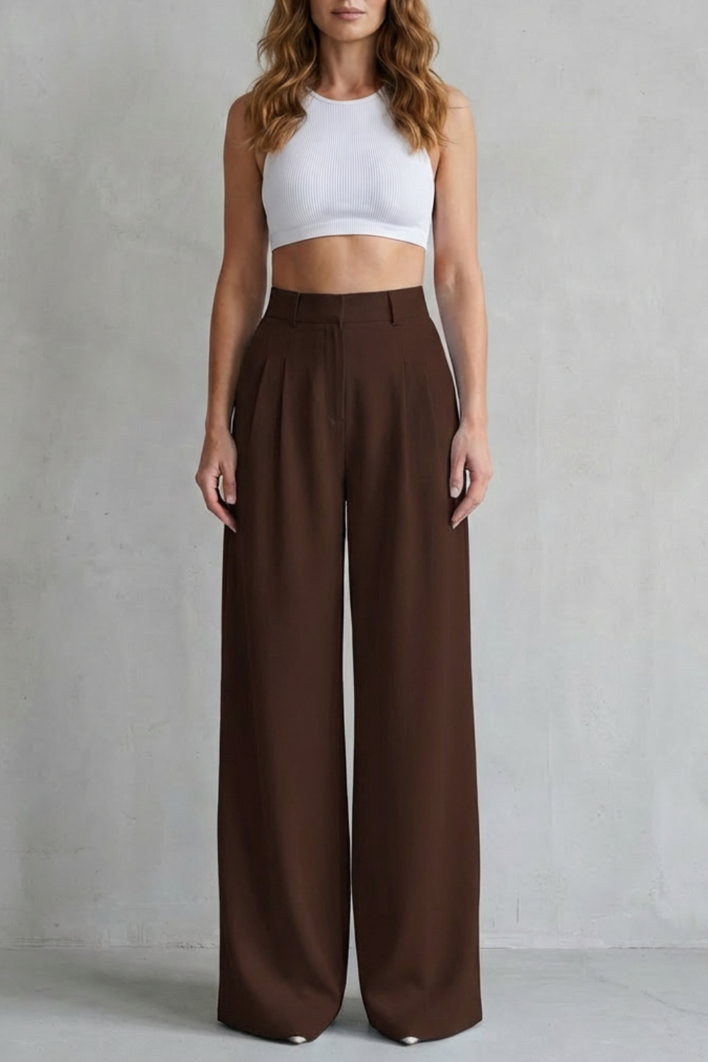 Kacob | Wide Leg Tailored Trousers