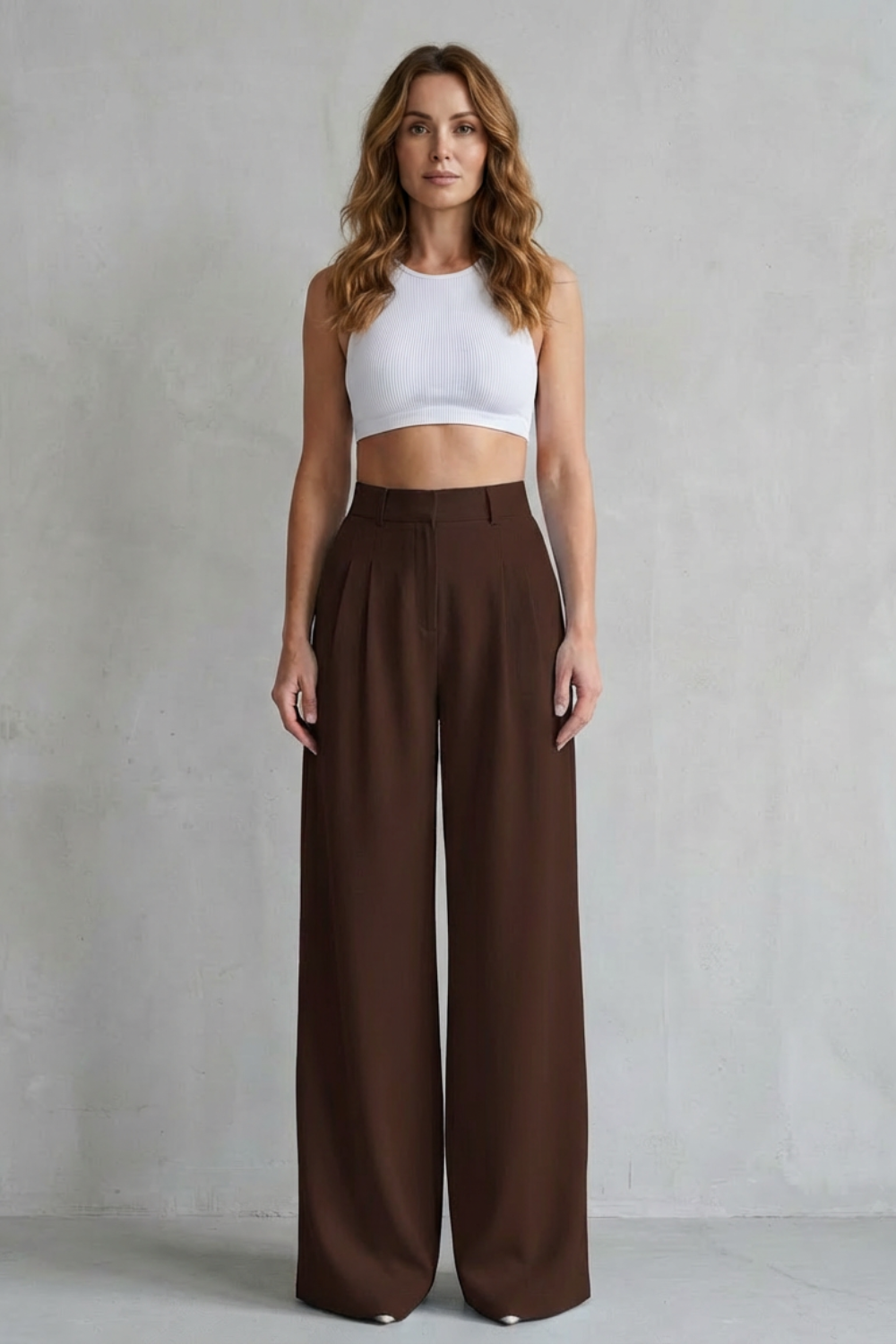 Kacob | Wide Leg Tailored Trousers
